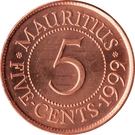 5 centů Mauricius