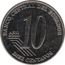 p 10 centavos Ekvádor