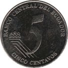 p 5 centavos Ekvádor