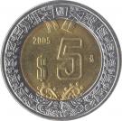 p 5 pesos Mexiko