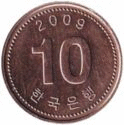 p10 wonů Jižní Korea