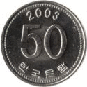 p50 wonů Jižní Korea
