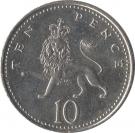 p10 pence Spojené království