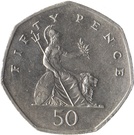 p50 pence Spojené království