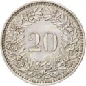 p20 centů Švýcarsko